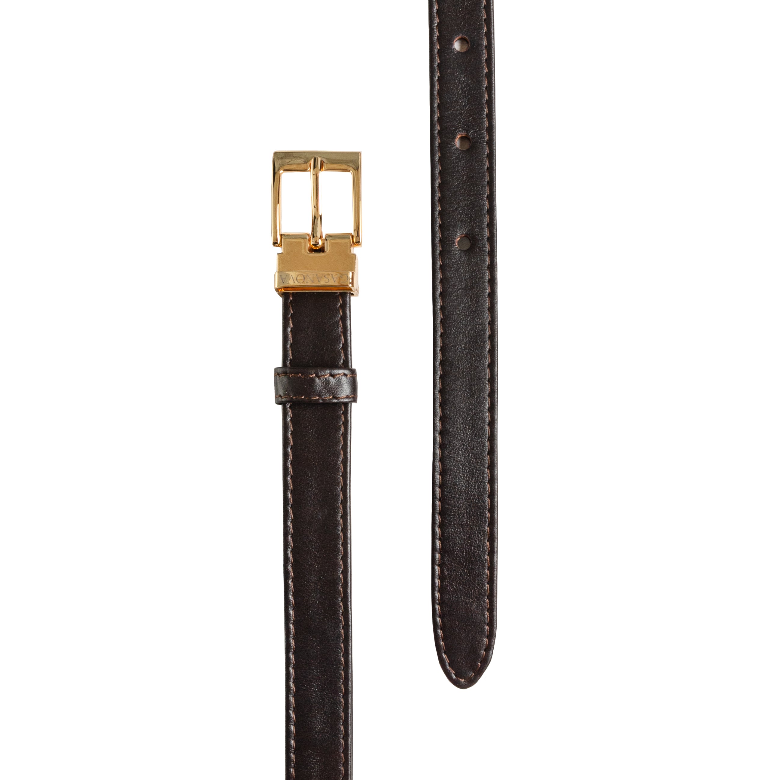 Thin Gold-tone Buckle Belt