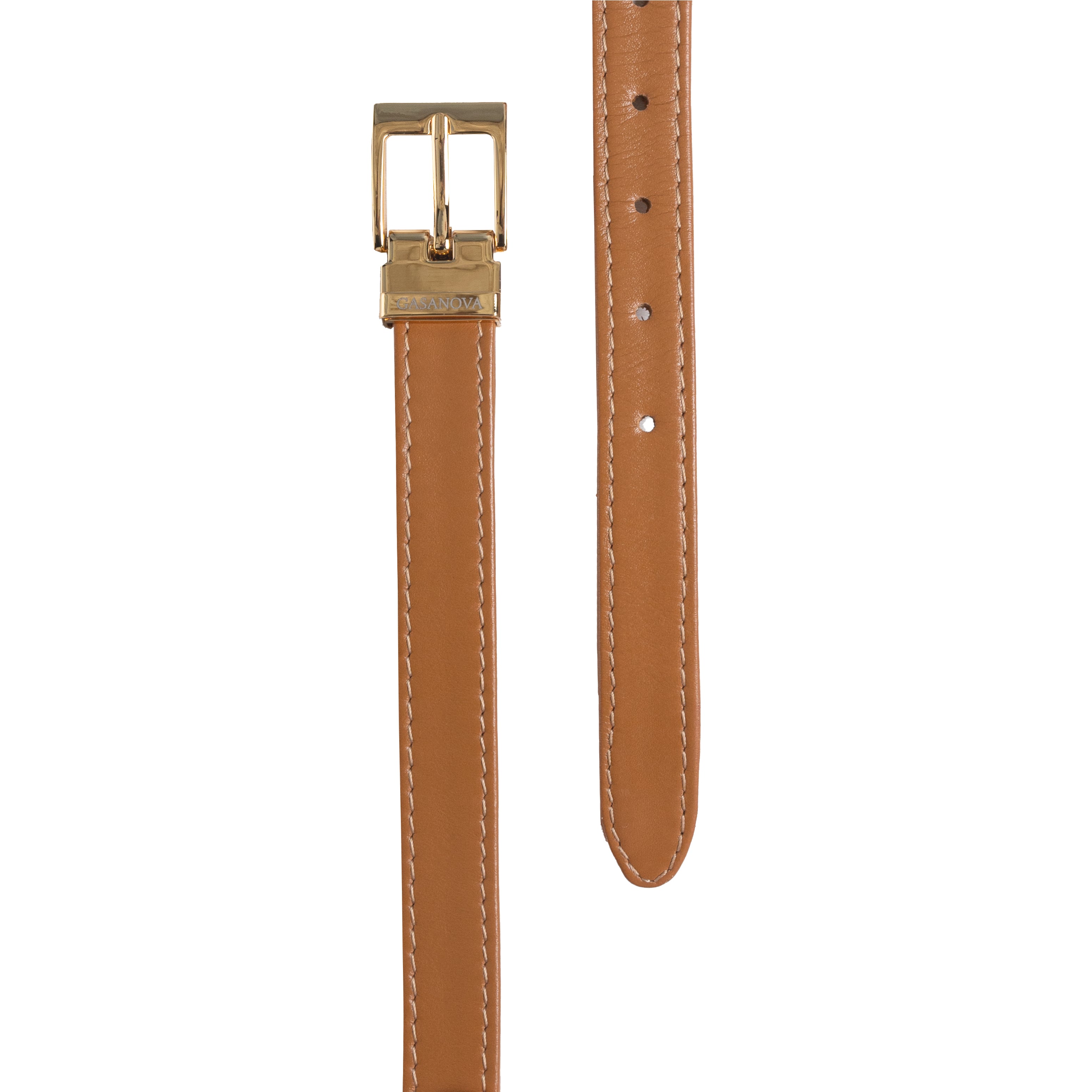 Thin Gold-tone Buckle Belt