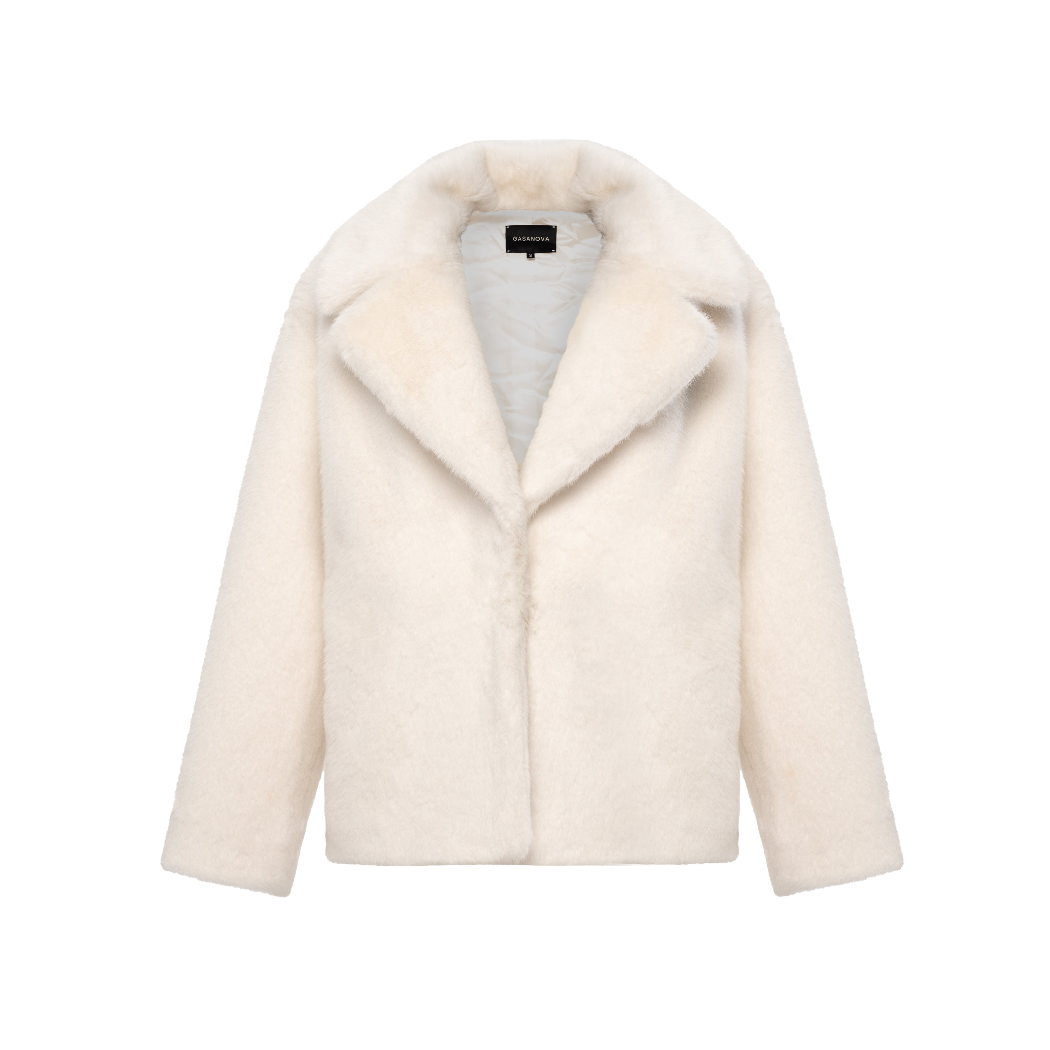 Shawl mini fur coat