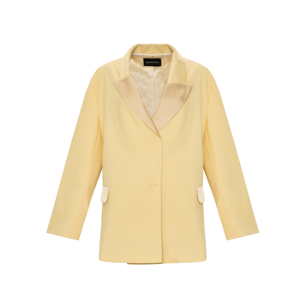 Blazer with satin lapels