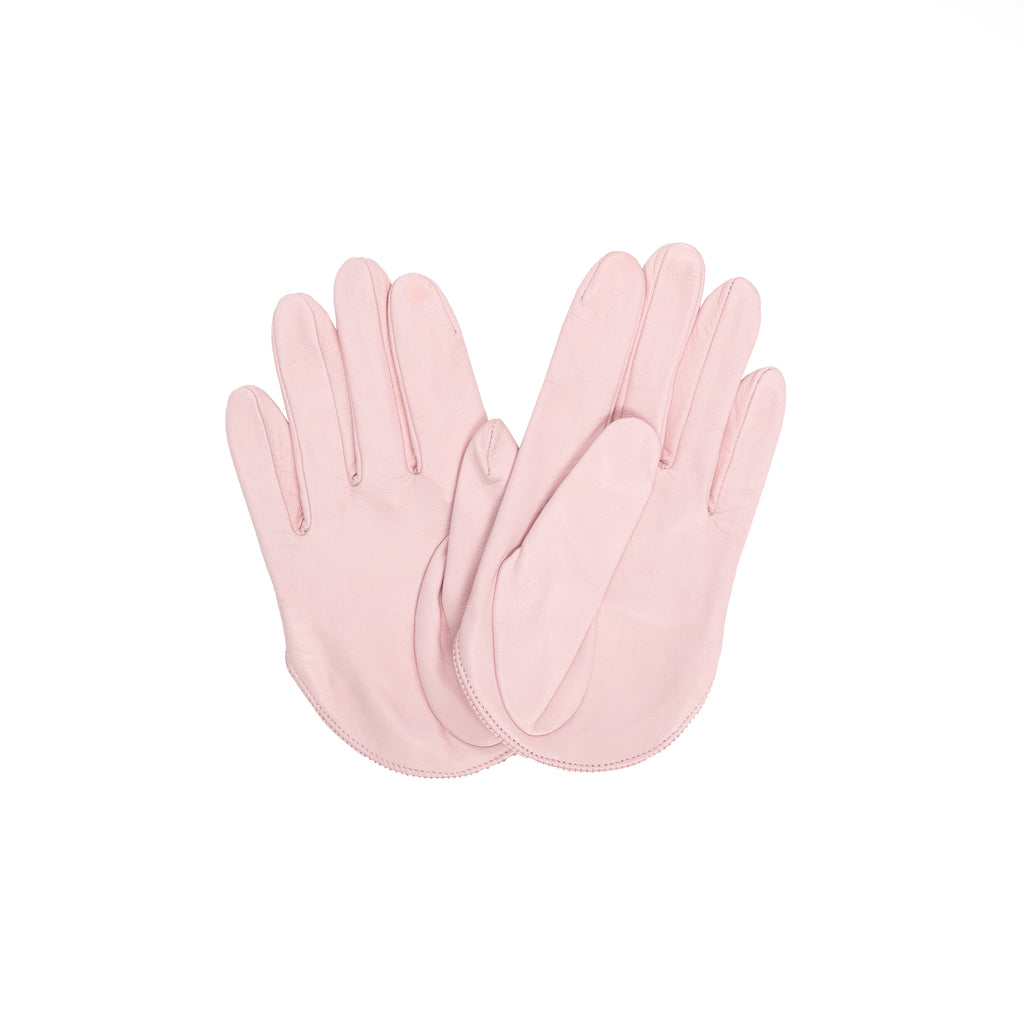 Leather short gloves