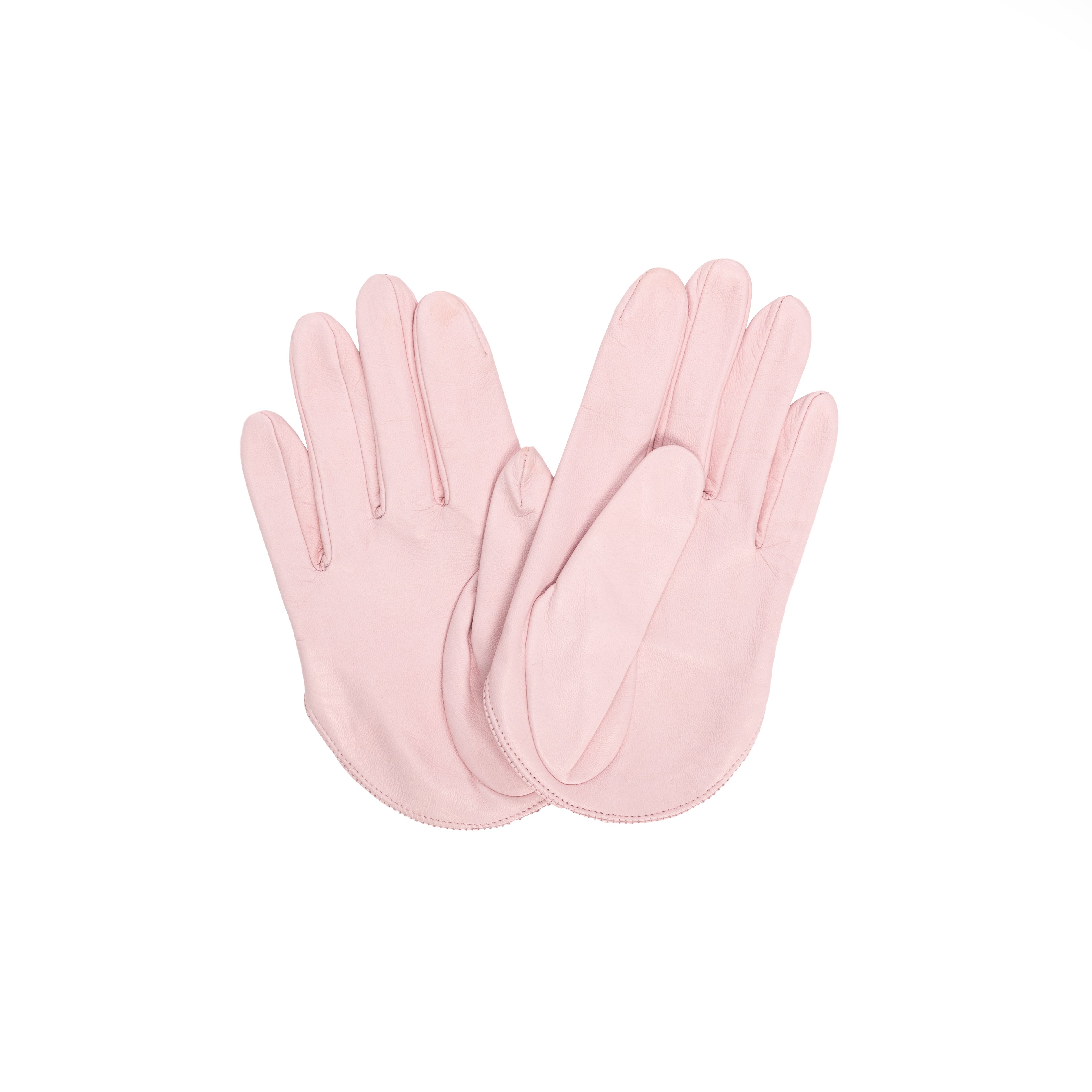 Leather short gloves