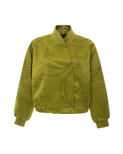 Bomber Jacket with G Print | GASANOVA