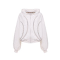 Crop Zip Hoodie Crystal