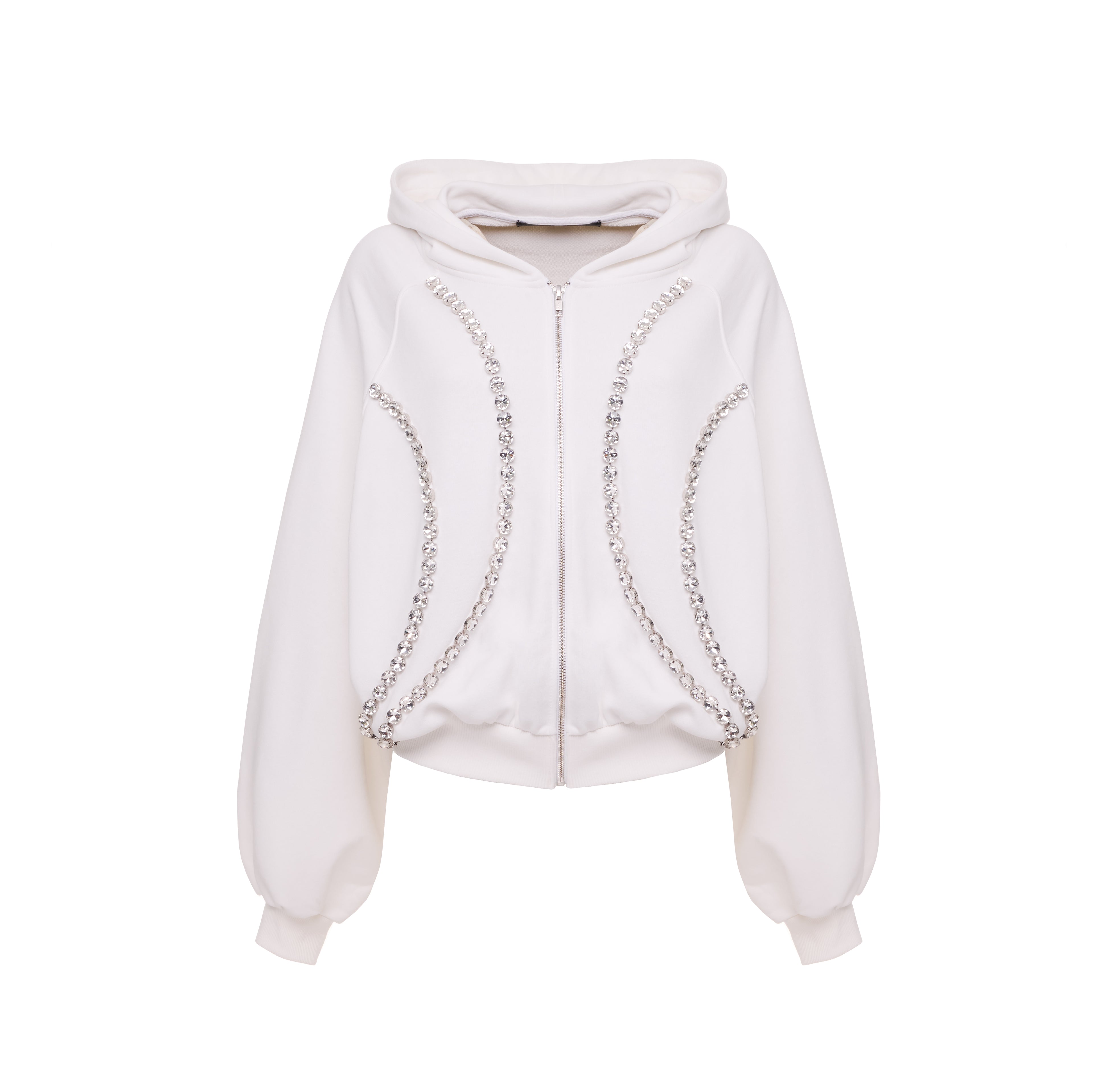 Crop Zip Hoodie Crystal