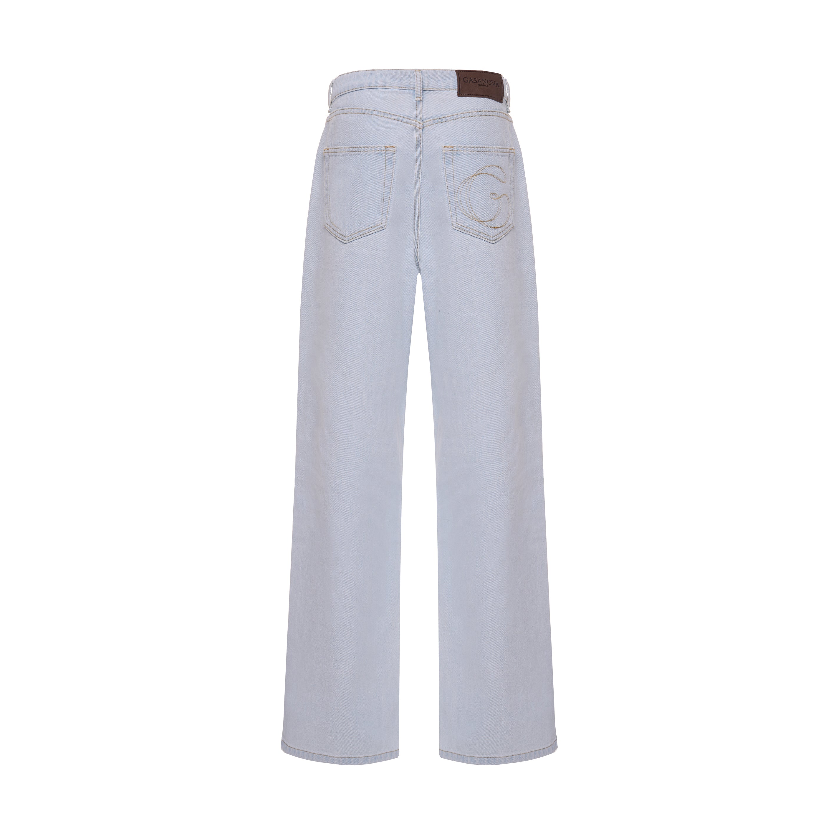 Jeans with rhinestone wave detail