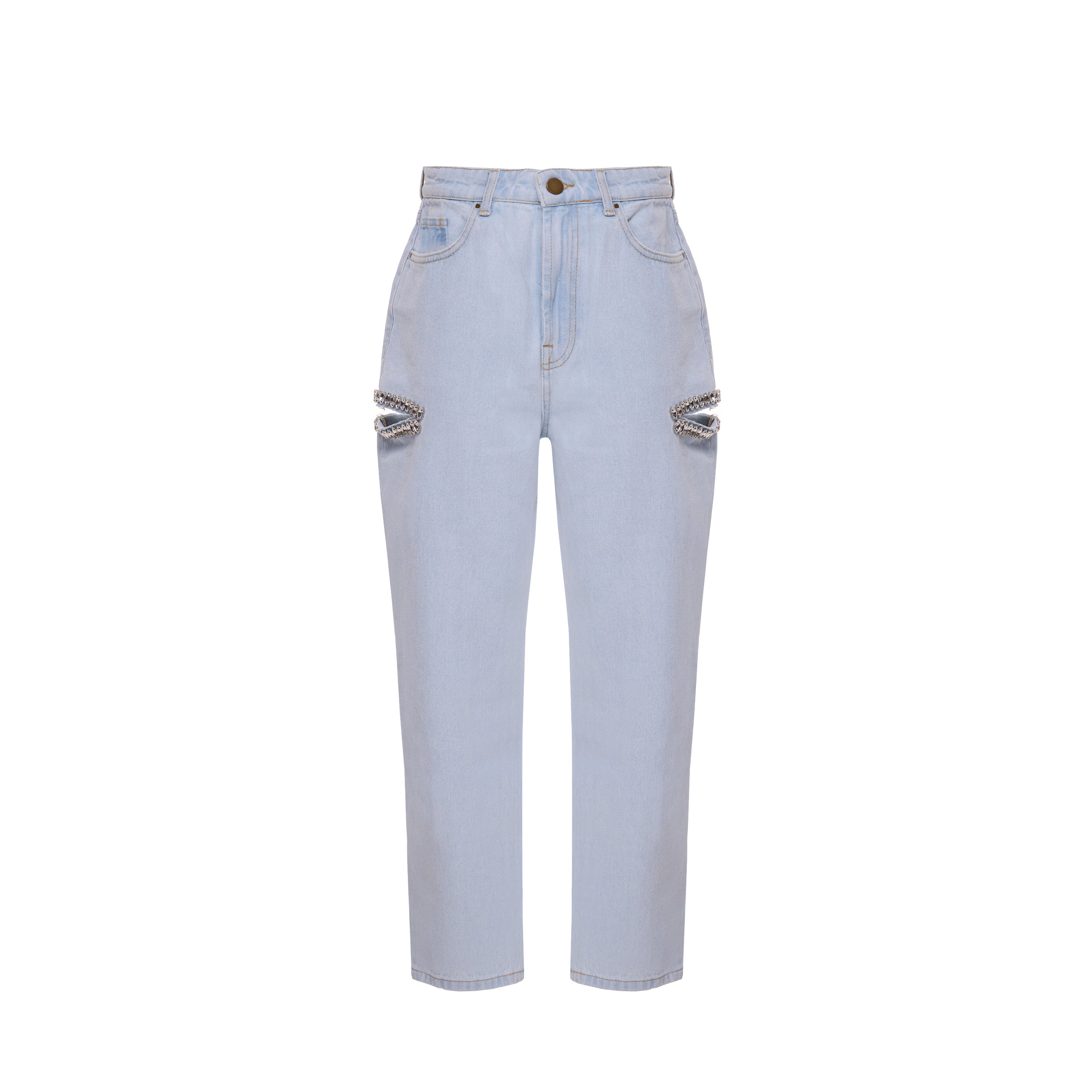 Jeans Mom with side slits