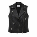 Bonnie Leather Vest — GASANOVA FW26