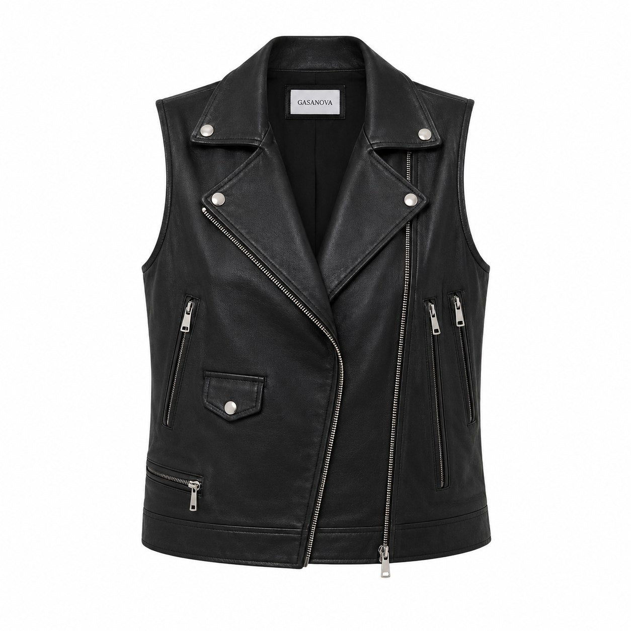 Bonnie Leather Vest — GASANOVA FW26