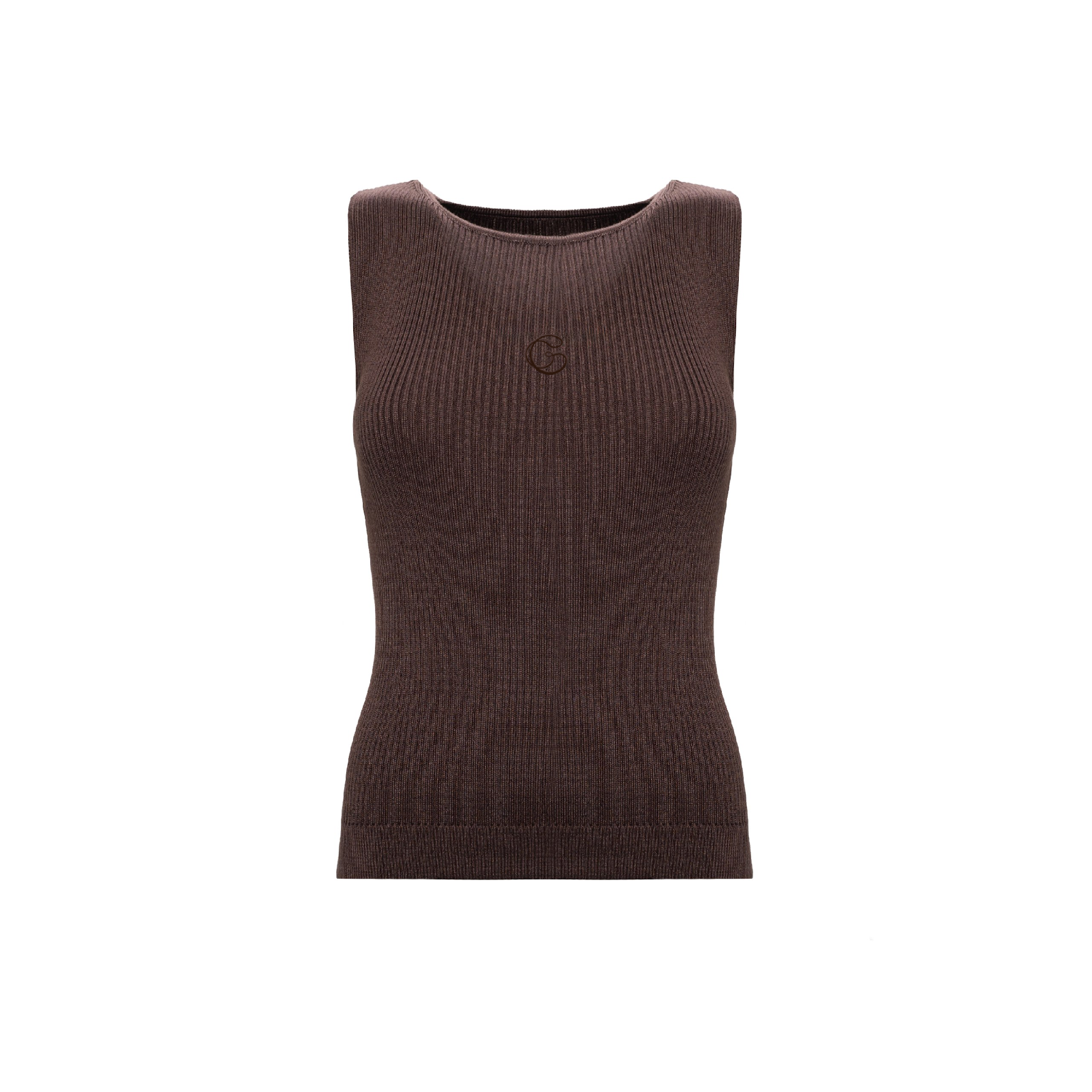 G Embroidered Knit Tank — GASANOVA FW26