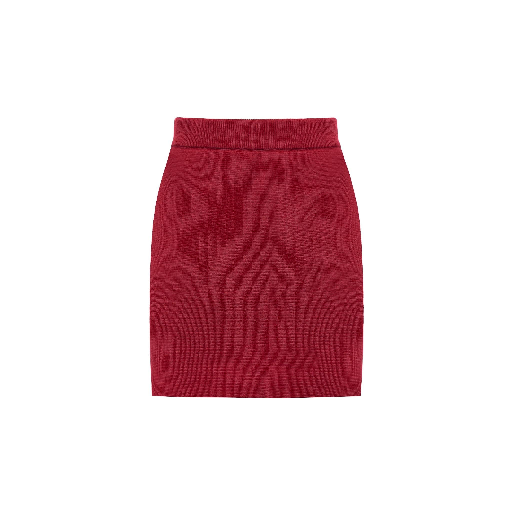 Knit Mini Skirt with Crystals — GASANOVA FW26