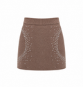 Knit Mini Skirt with Crystals — GASANOVA FW26