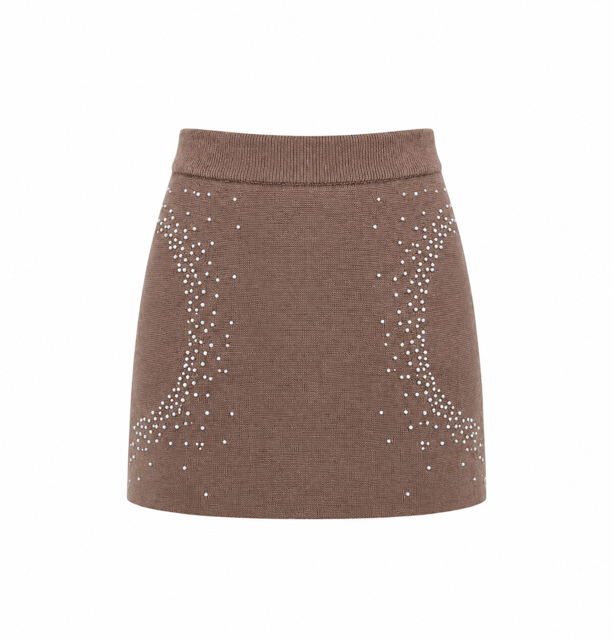 Knit Mini Skirt with Crystals — GASANOVA FW26