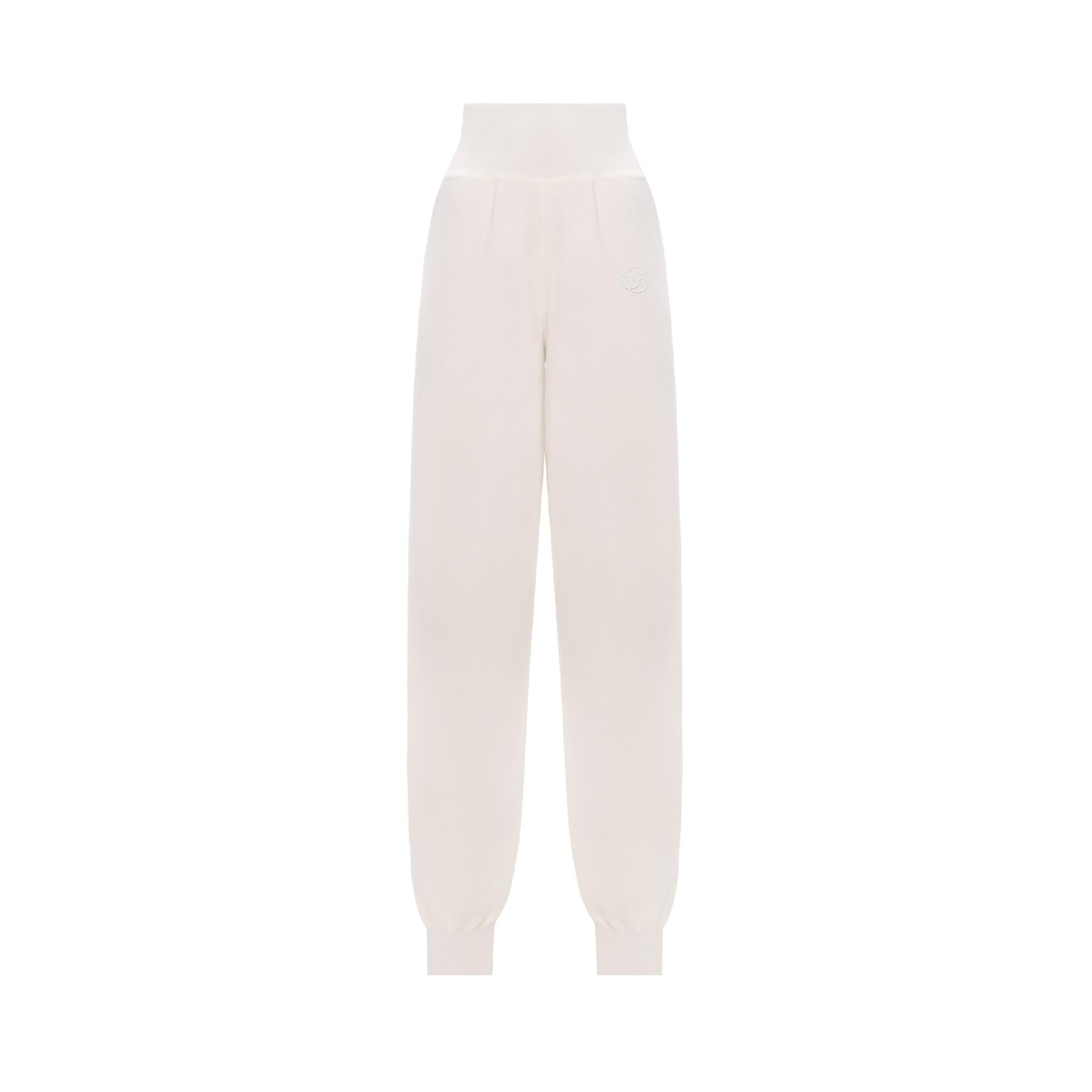 G Embroidered Knit Joggers — GASANOVA FW26