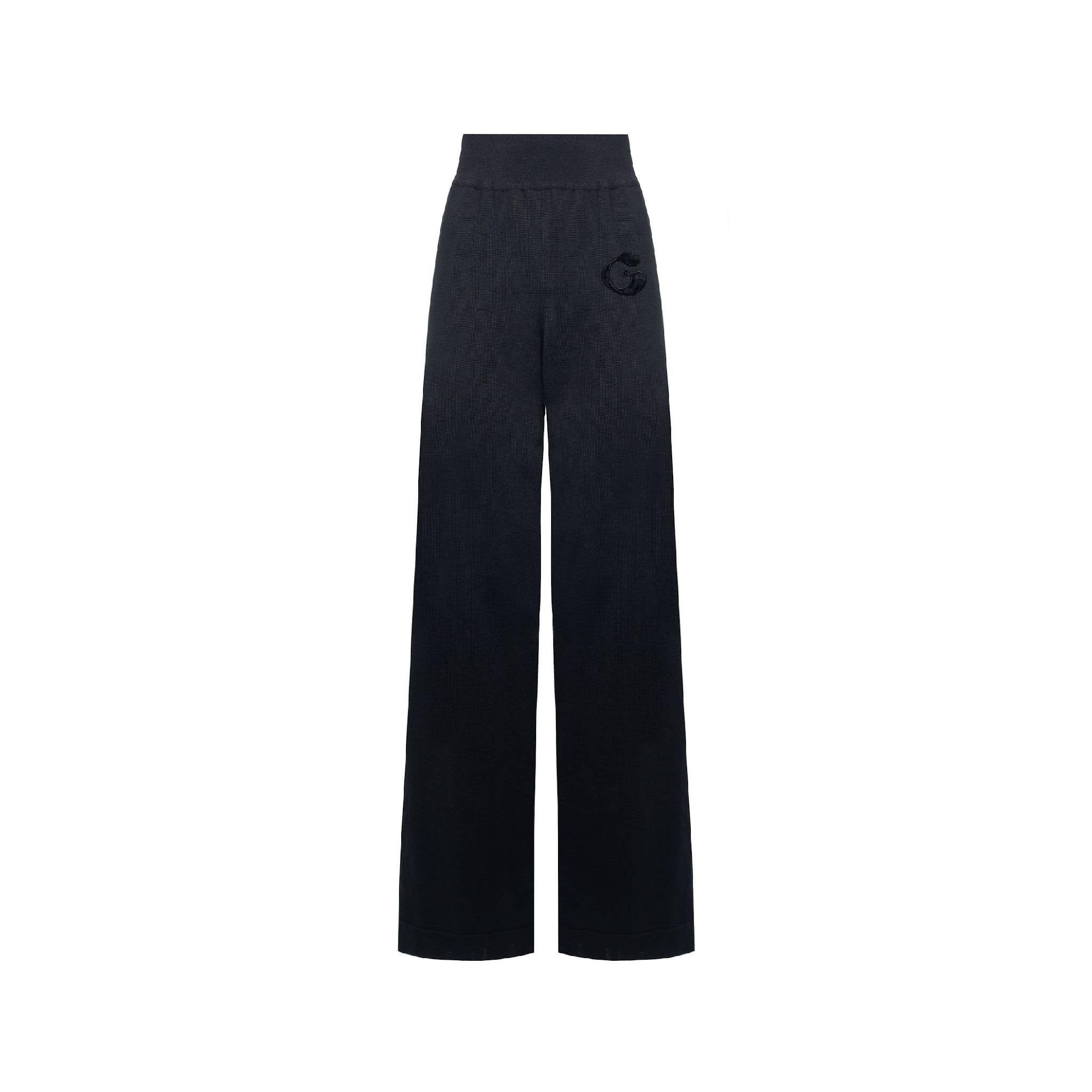 G Faux-Fur Knit Straight Trousers — GASANOVA FW26