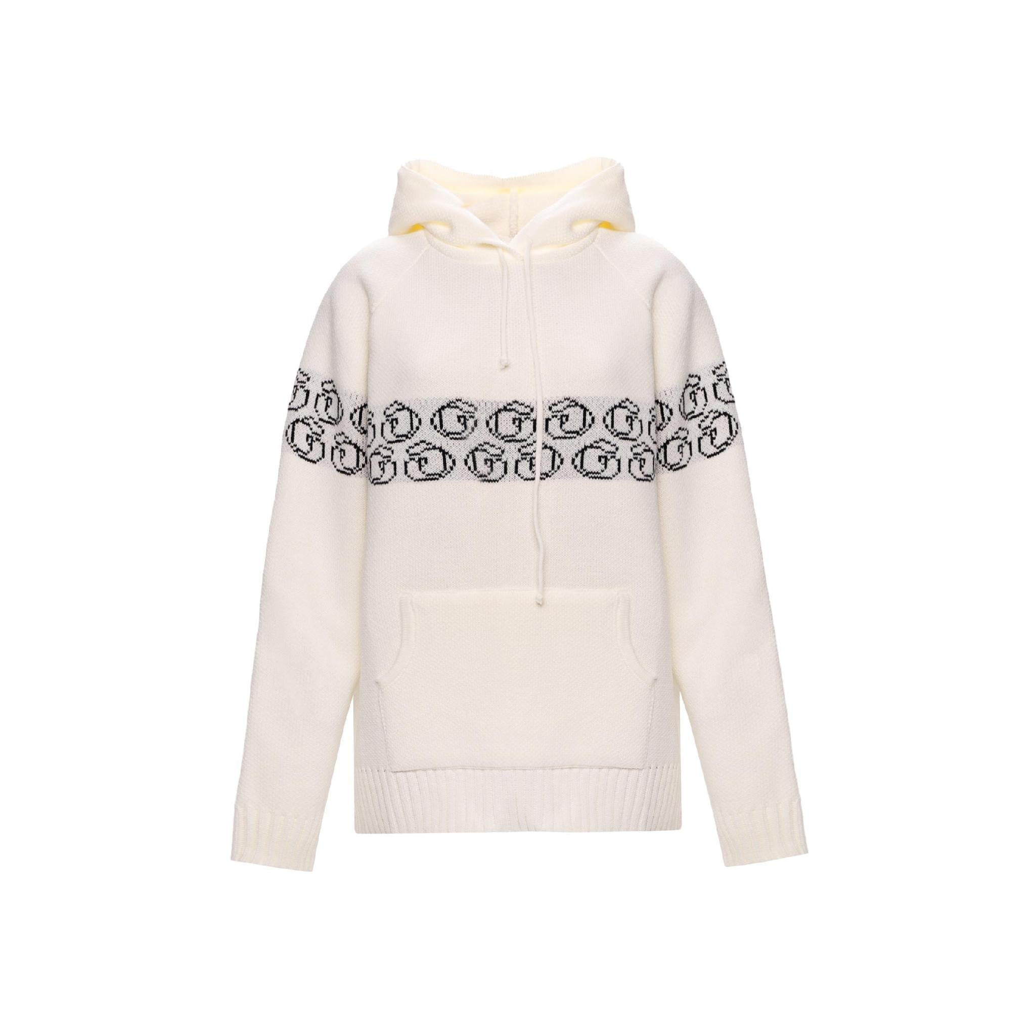 Knit Hoodie with Monogram — GASANOVA FW26