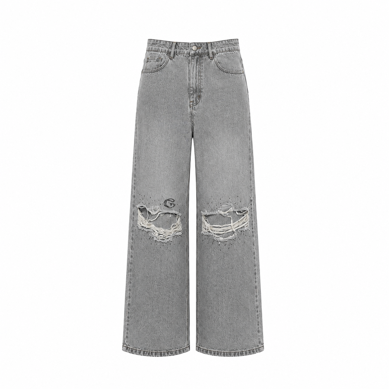 Jeans with knee slits G