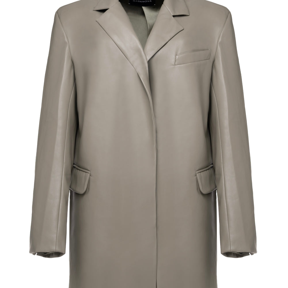 Elongated Jacket With Pointed Lapel