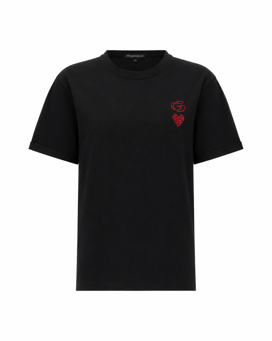 T-shirt with G and Heart Print | GASANOVA