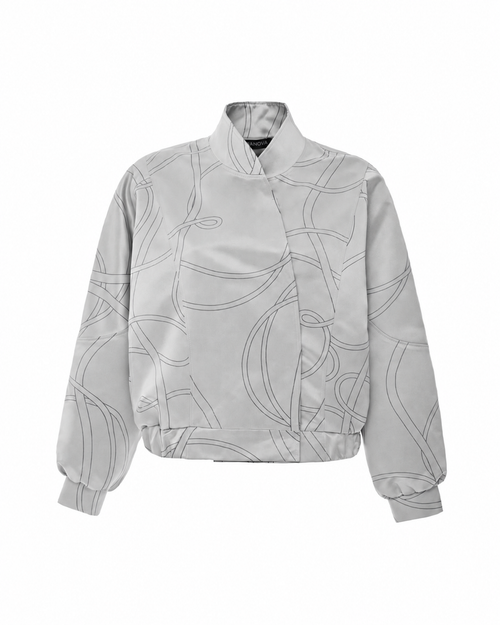 Bomber Jacket with G Print | GASANOVA