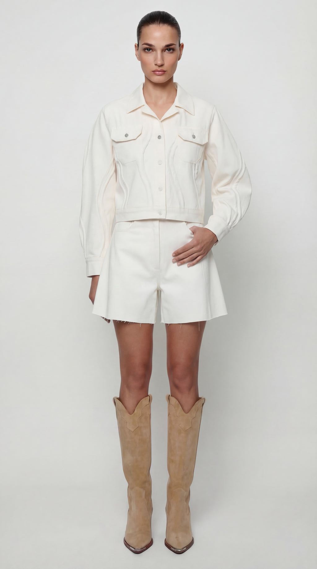 Джинсові шорти з хвилею