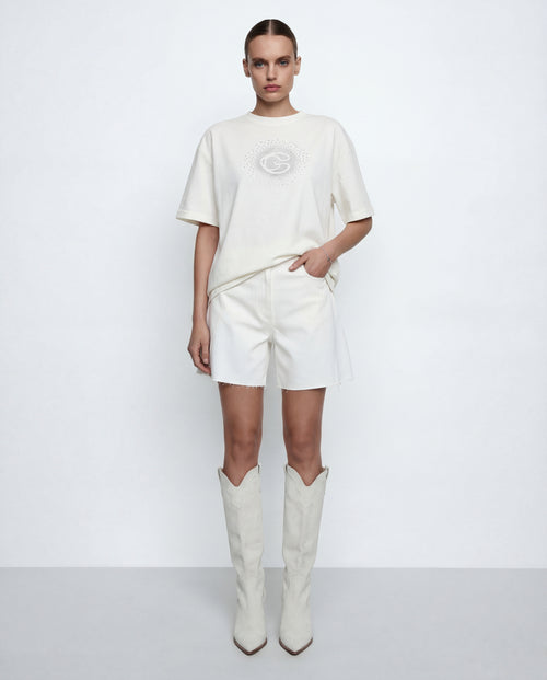 T-shirt G Monogram with Crystal Scatte | GASANOVA