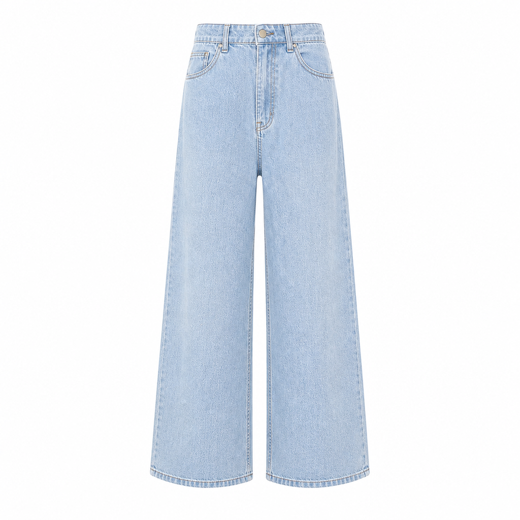 Jeans with fringe detail on the back pocket