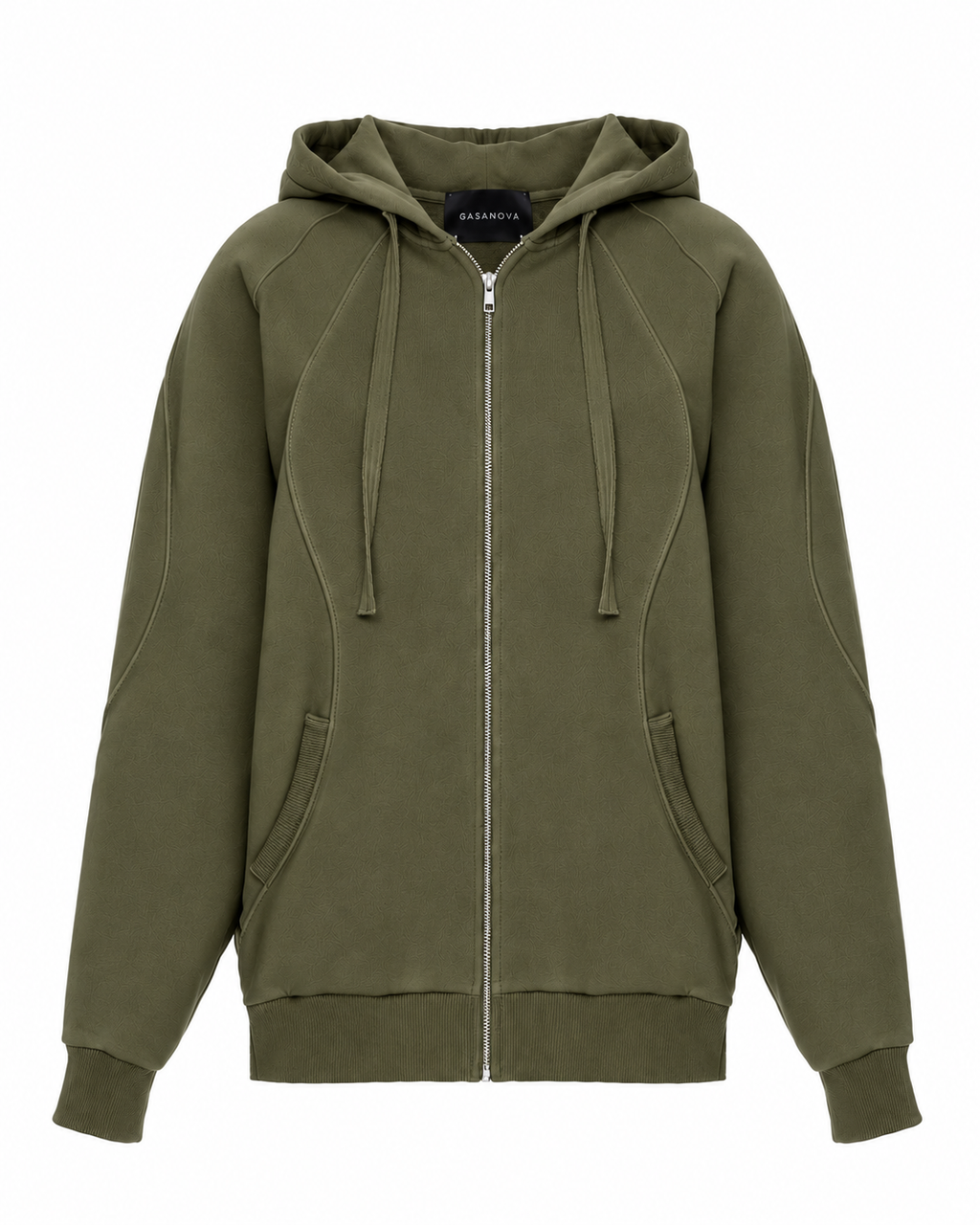 Zip Hoodie with Wave