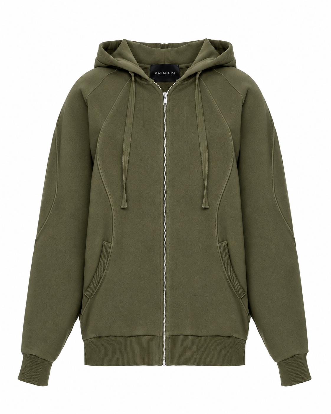 Zip Hoodie with Wave