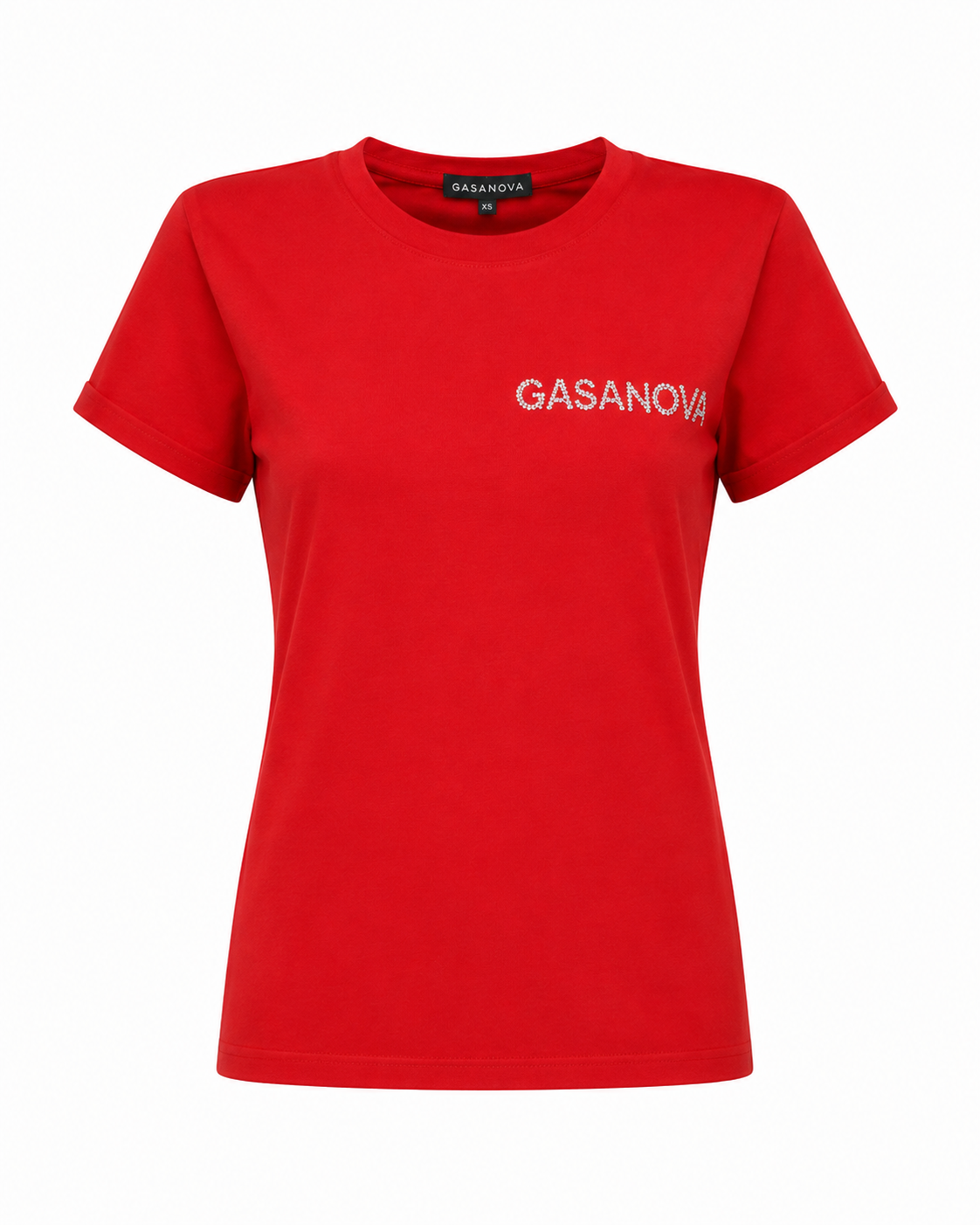T-shirt with rhinestone embroidery GASANOVA
