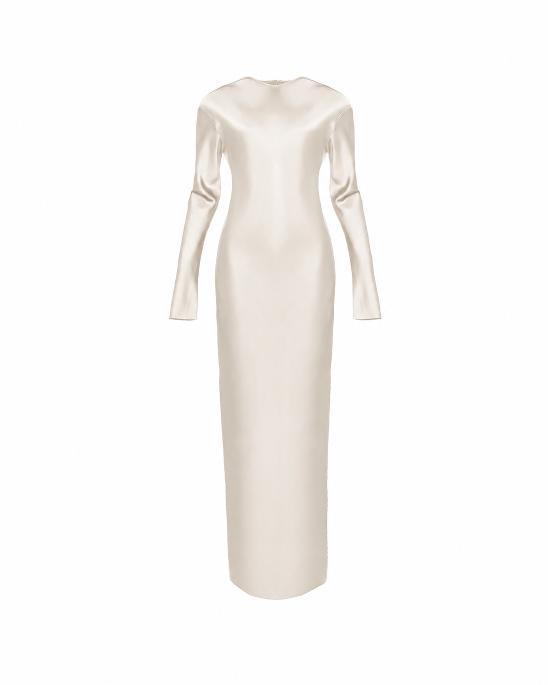 Satin Dress With Sleeves
