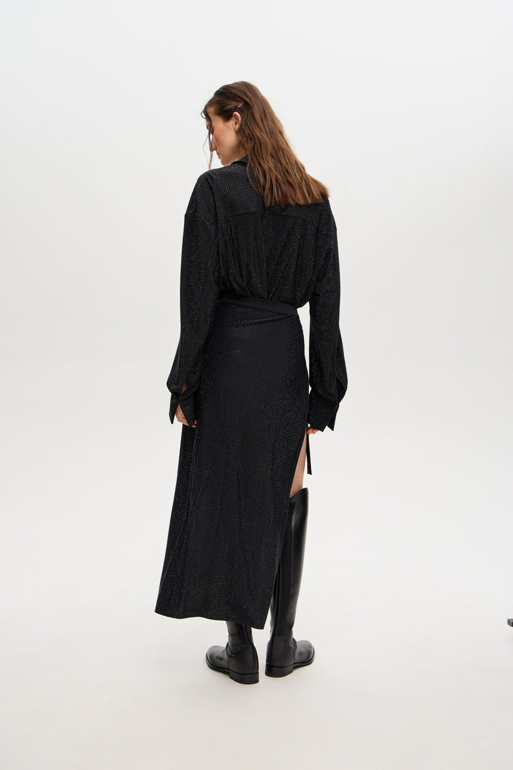 Crystal waist cape