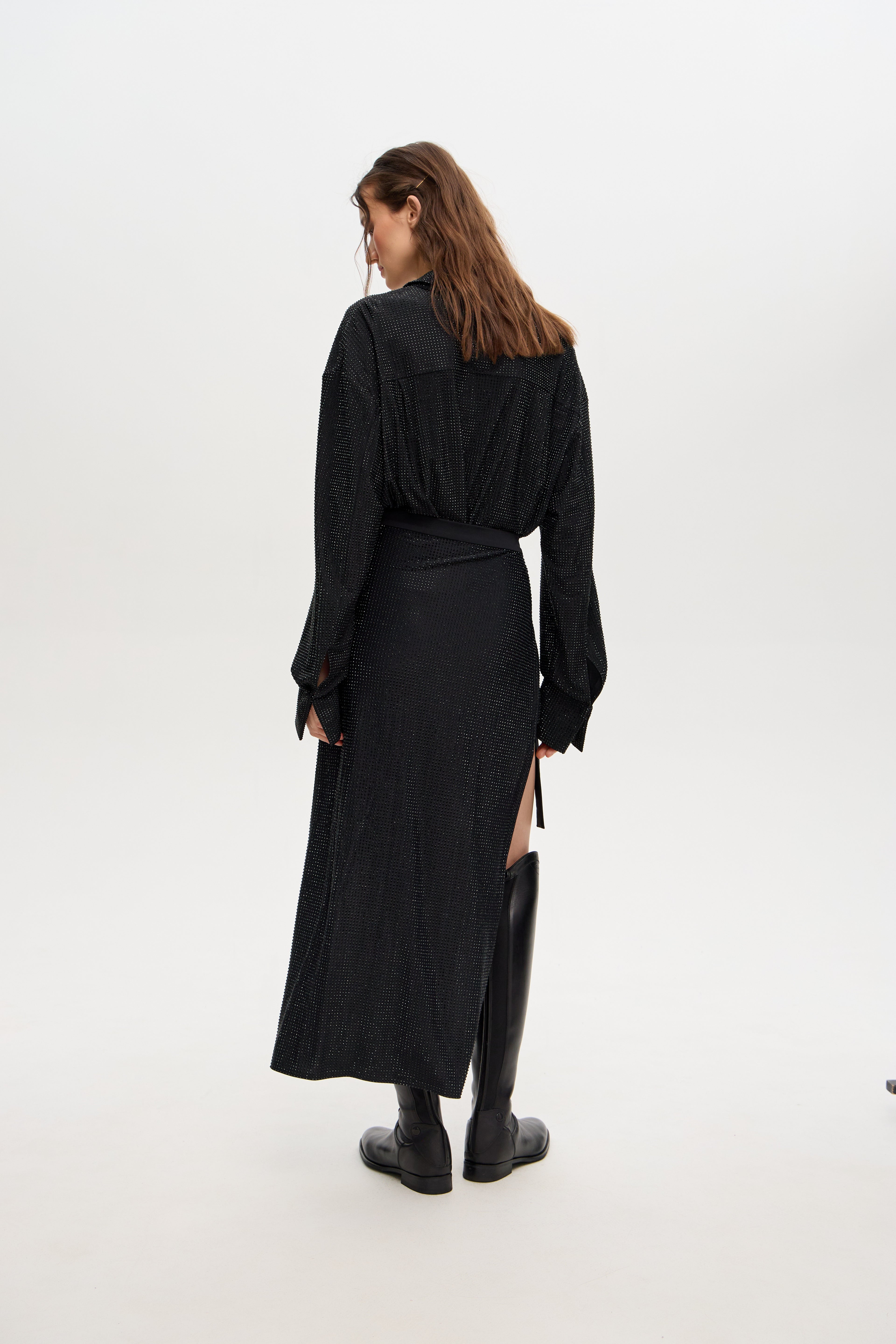 Crystal waist cape