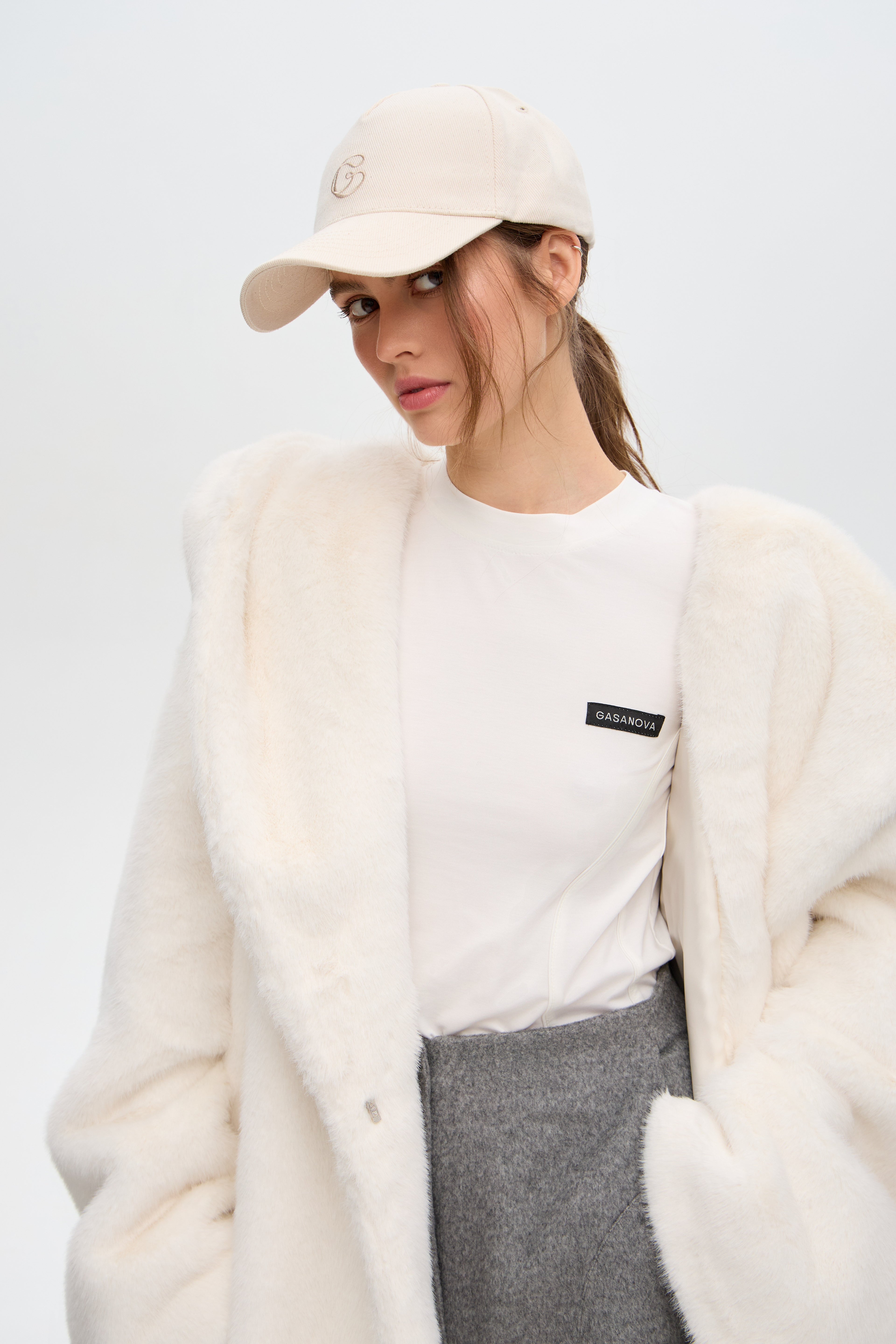 Oversized hooded coat