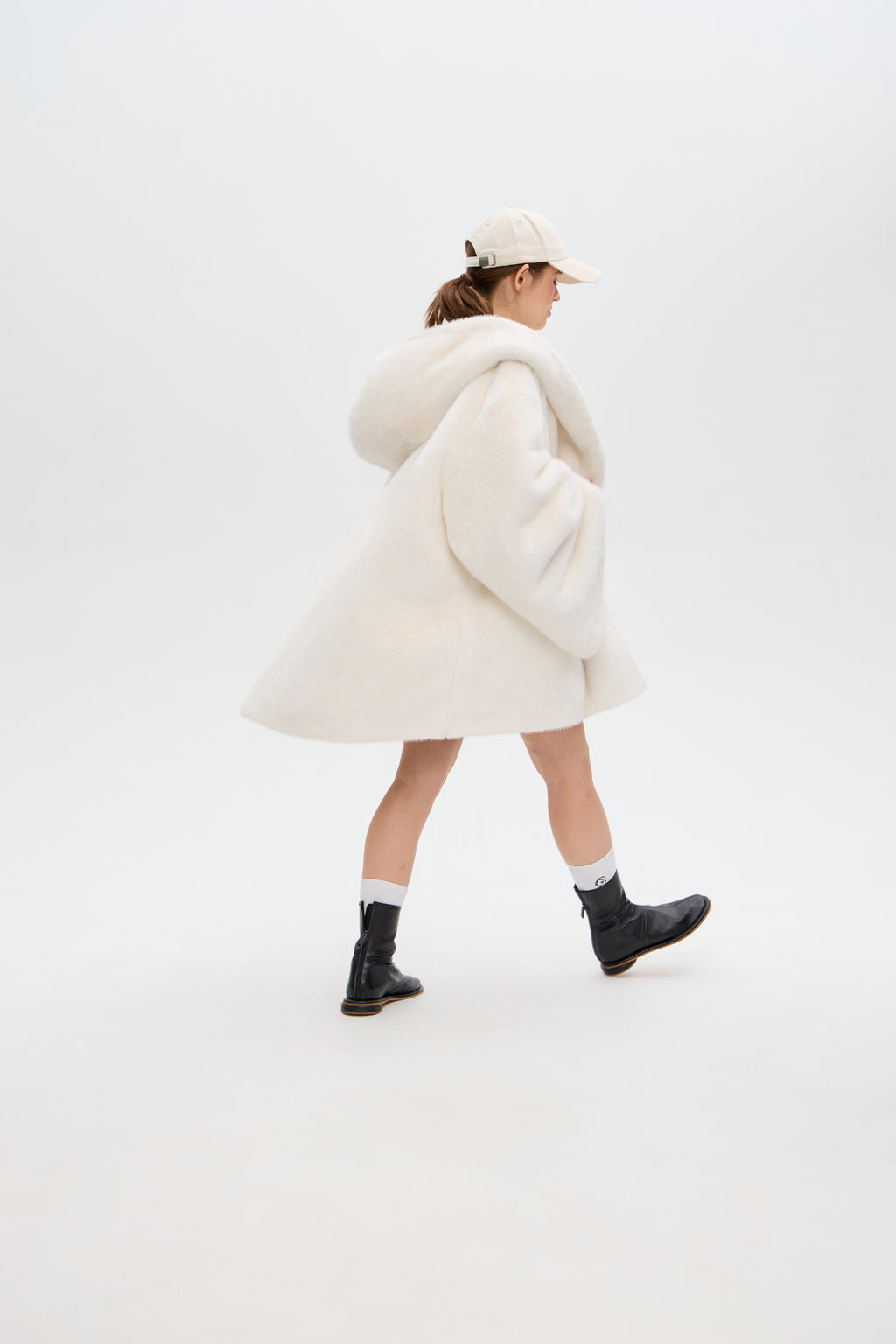 Oversized hooded coat