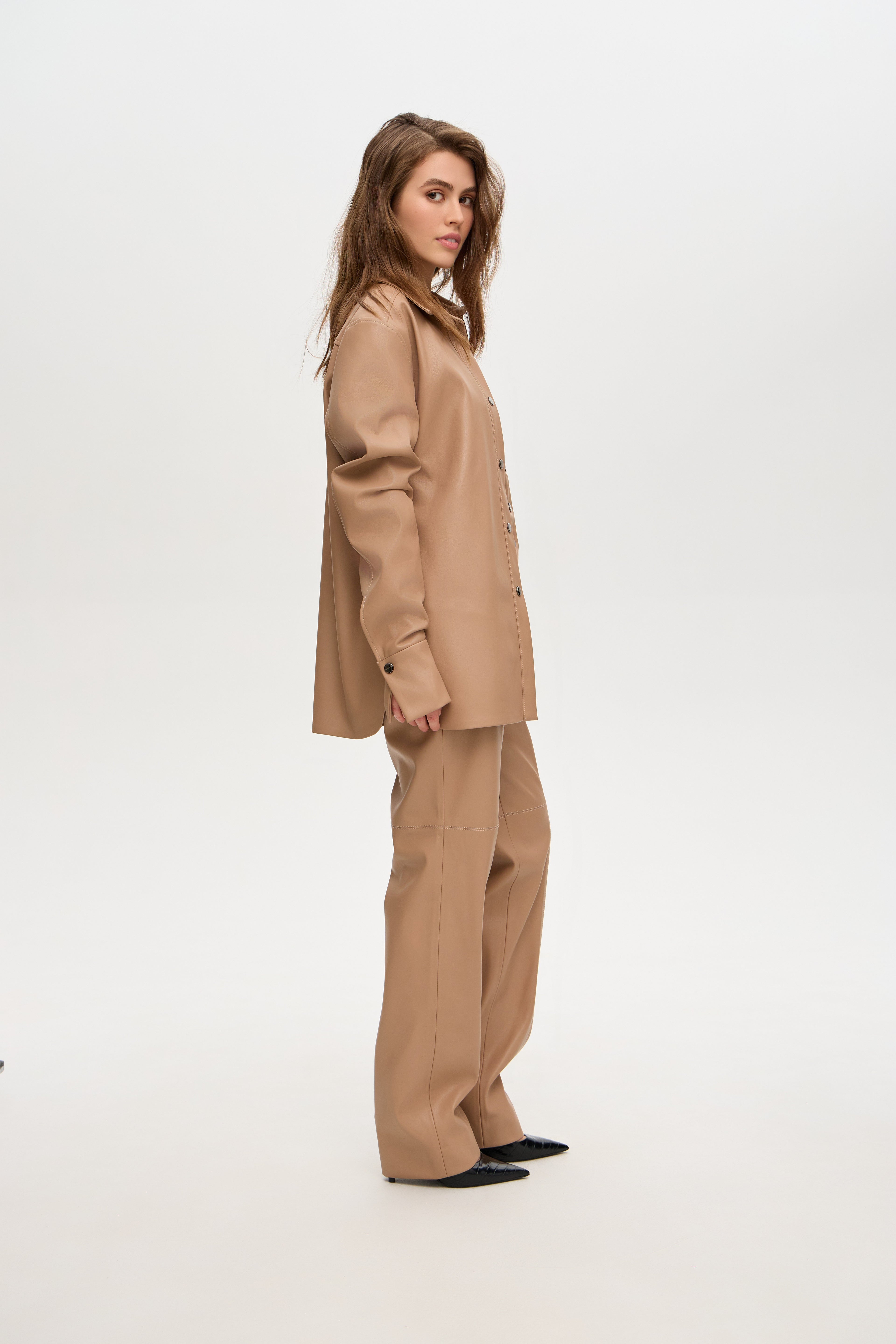 Eco-leather shirt