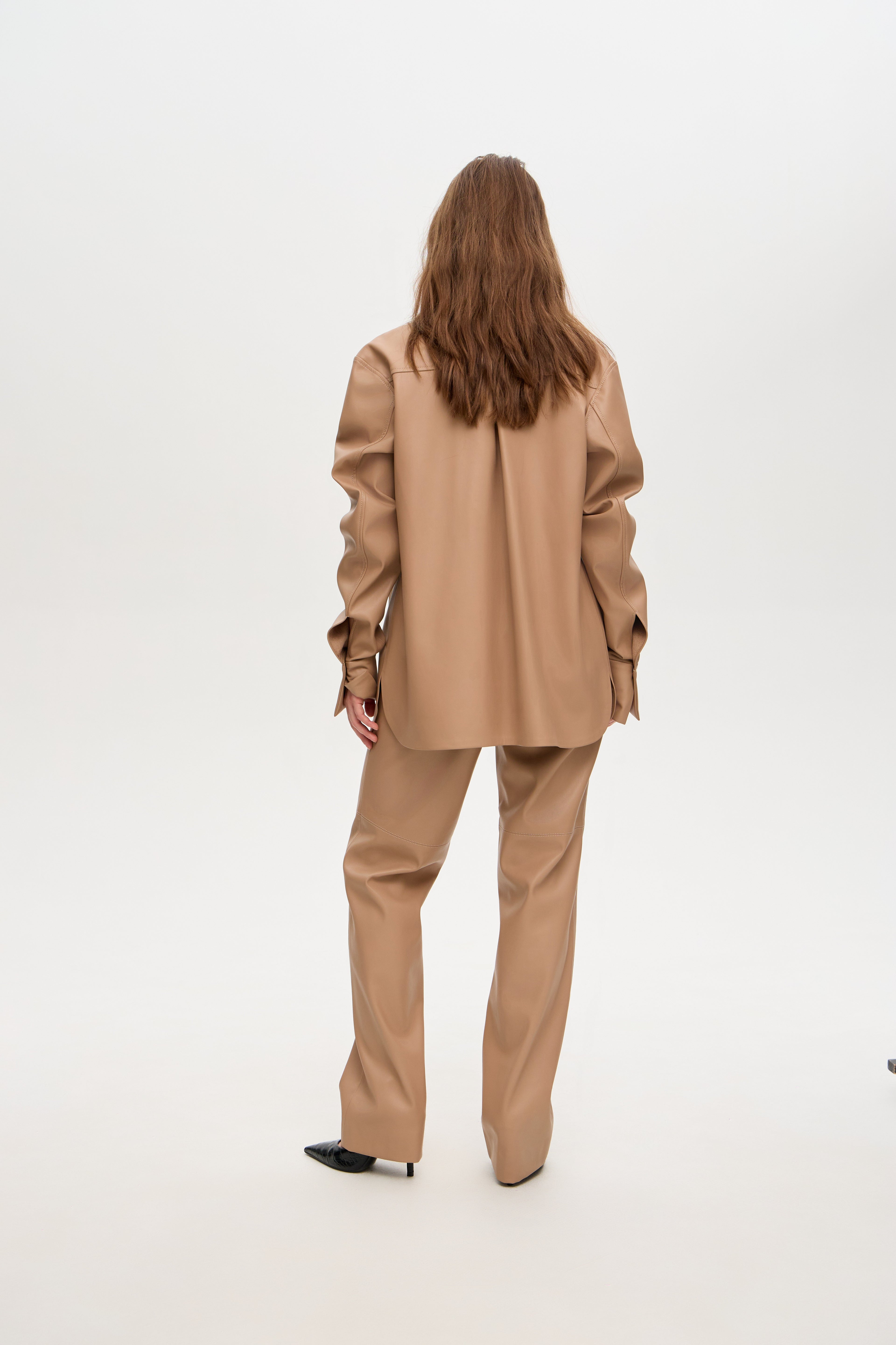 Eco-leather shirt
