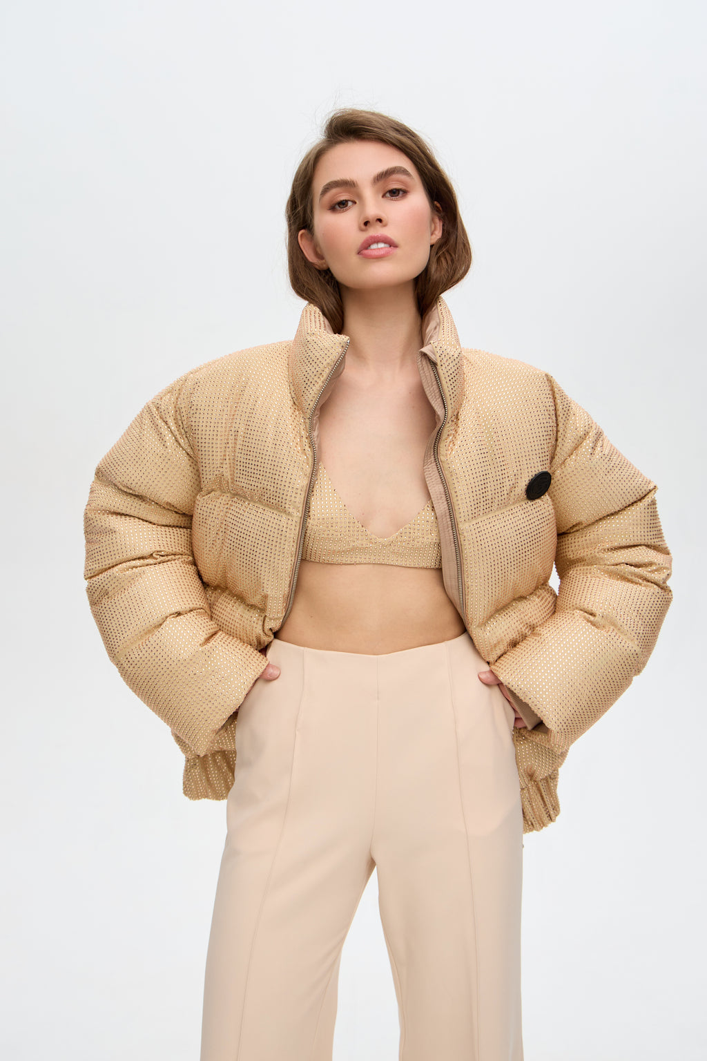 Crystall puffer jacket