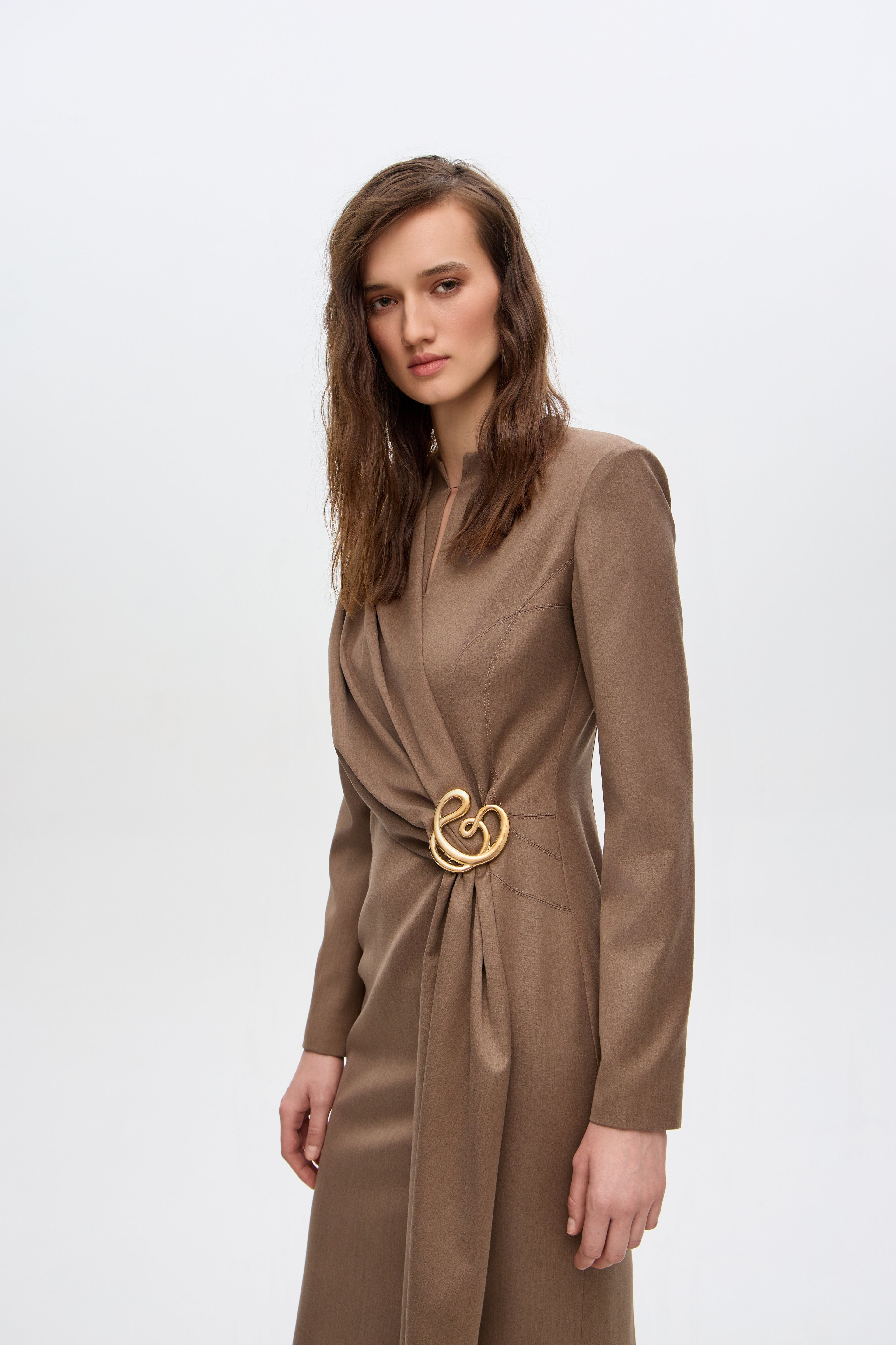 Elina caped dress