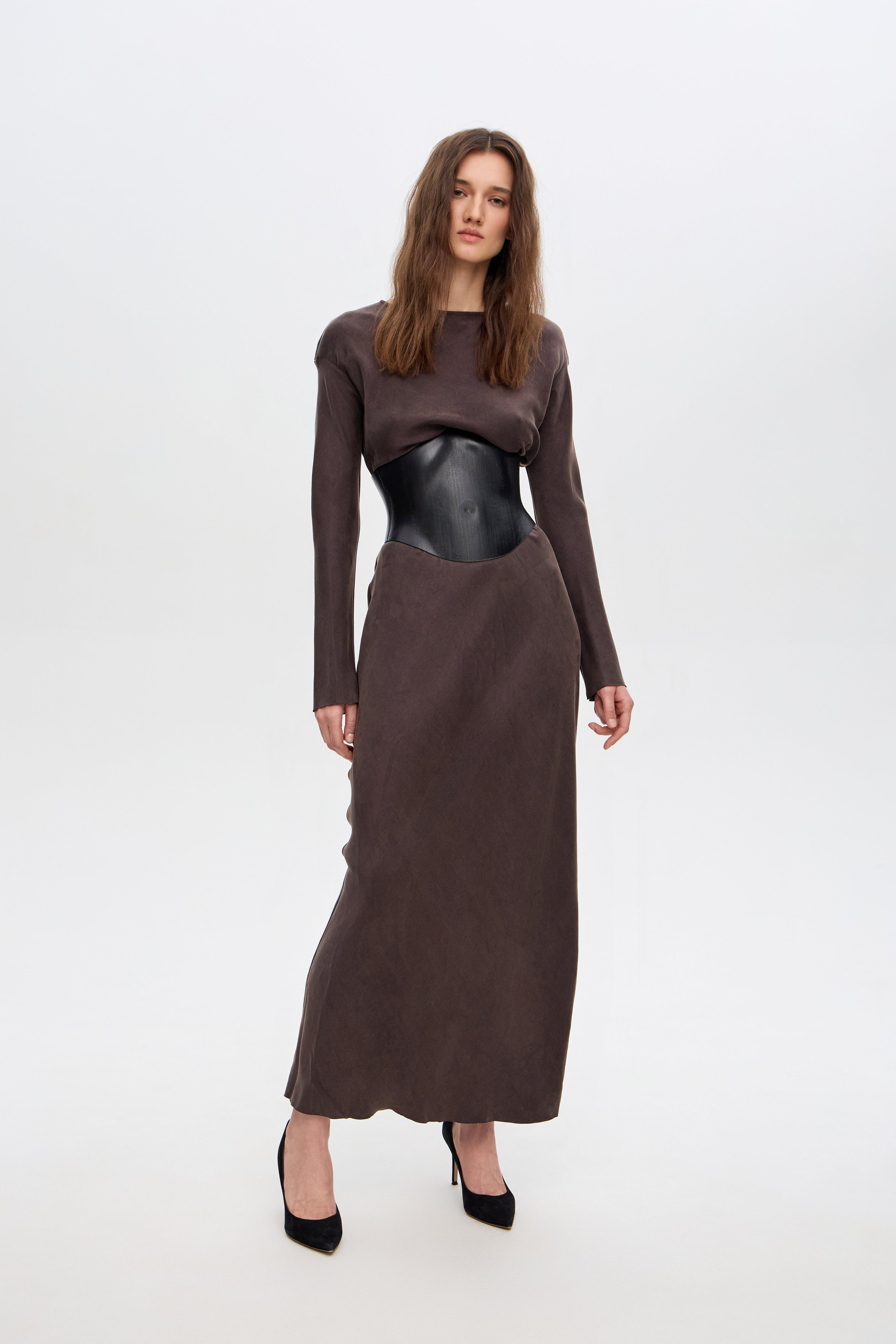 Longsleeve silk dress