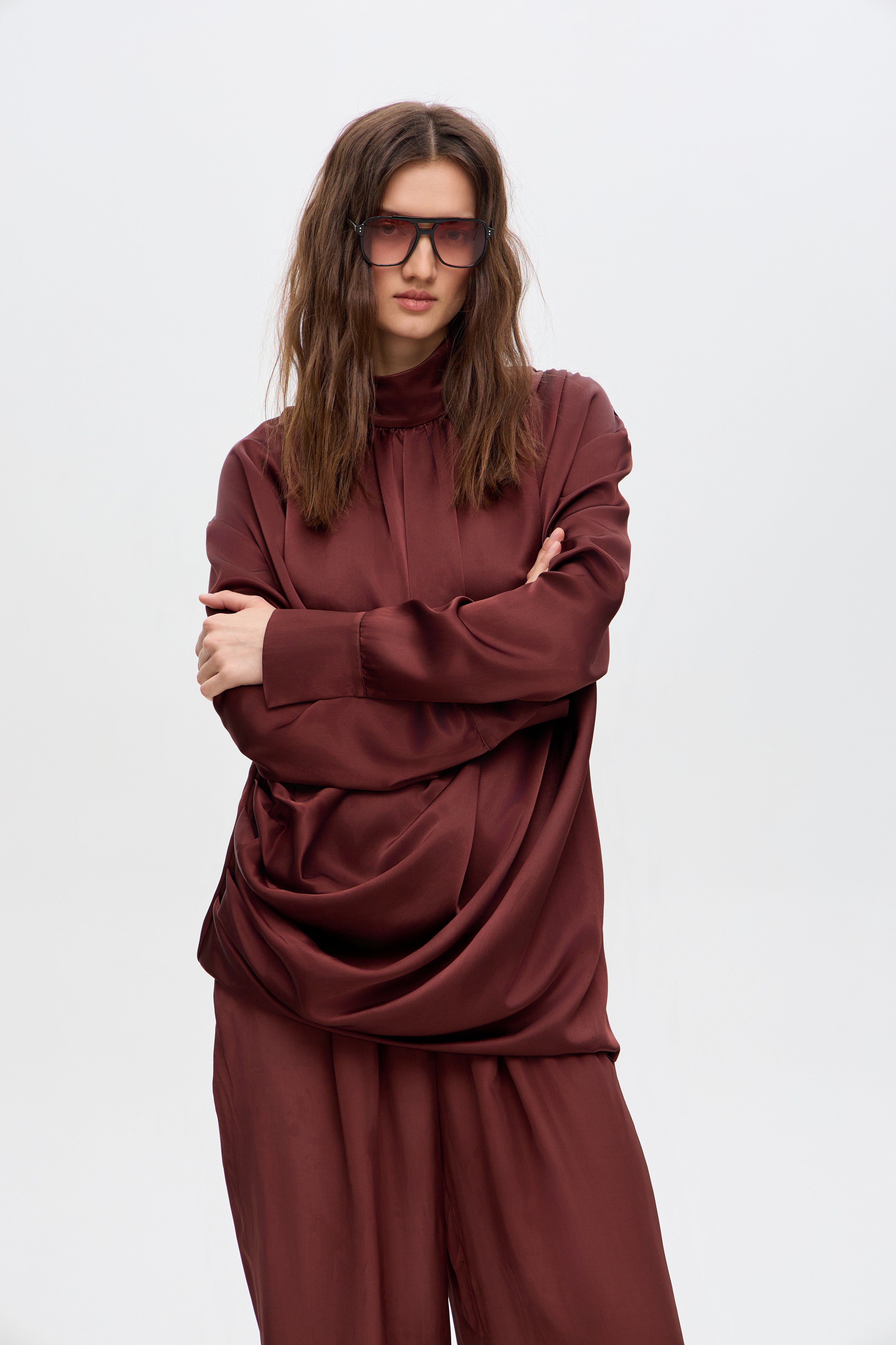 Stefany draped blouse