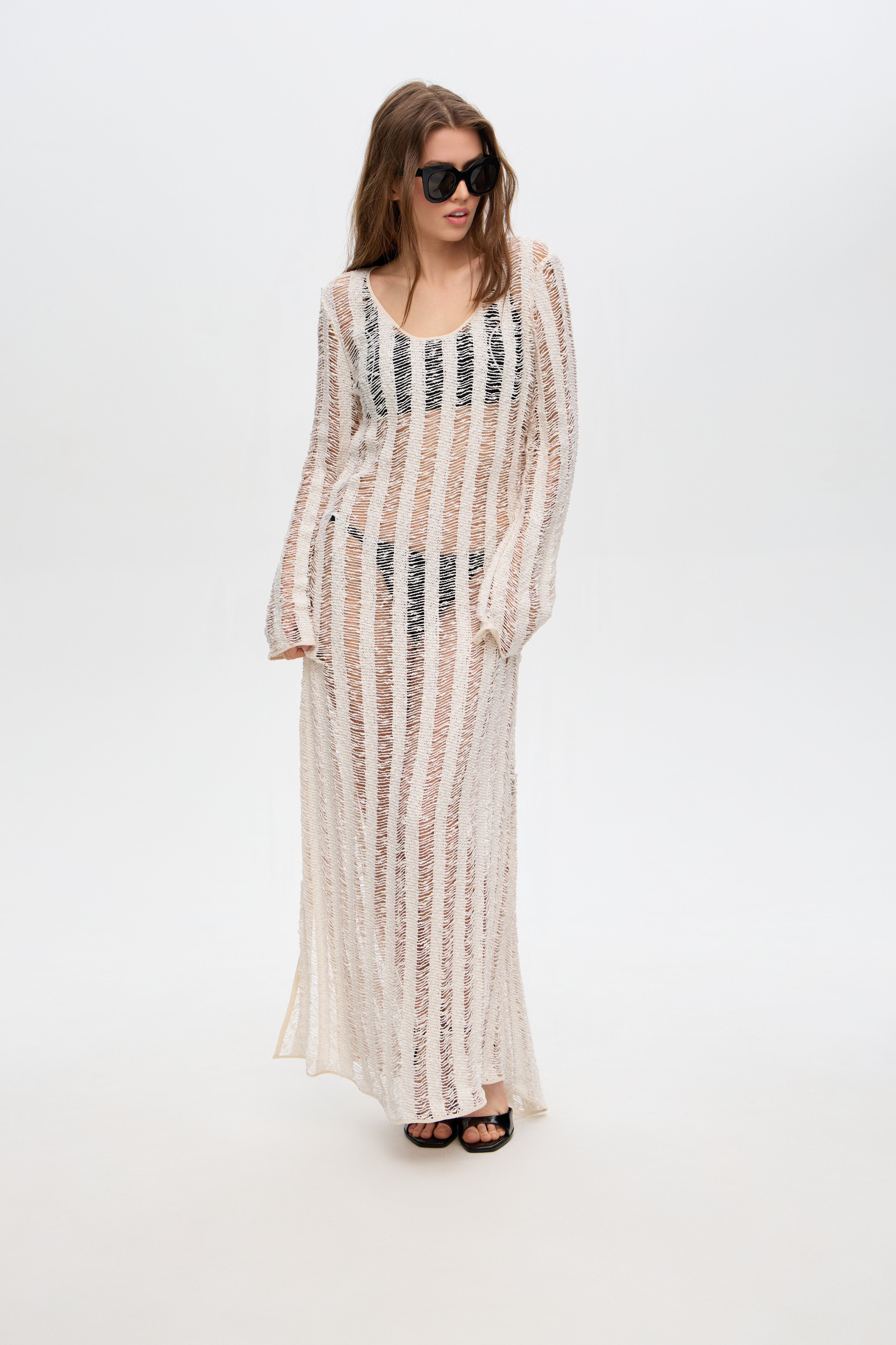 Dress with long sleeves