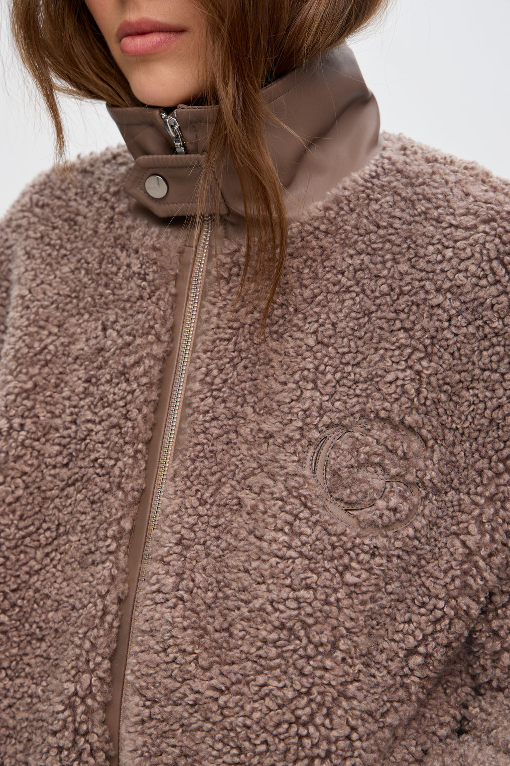 Fur bomber jacket