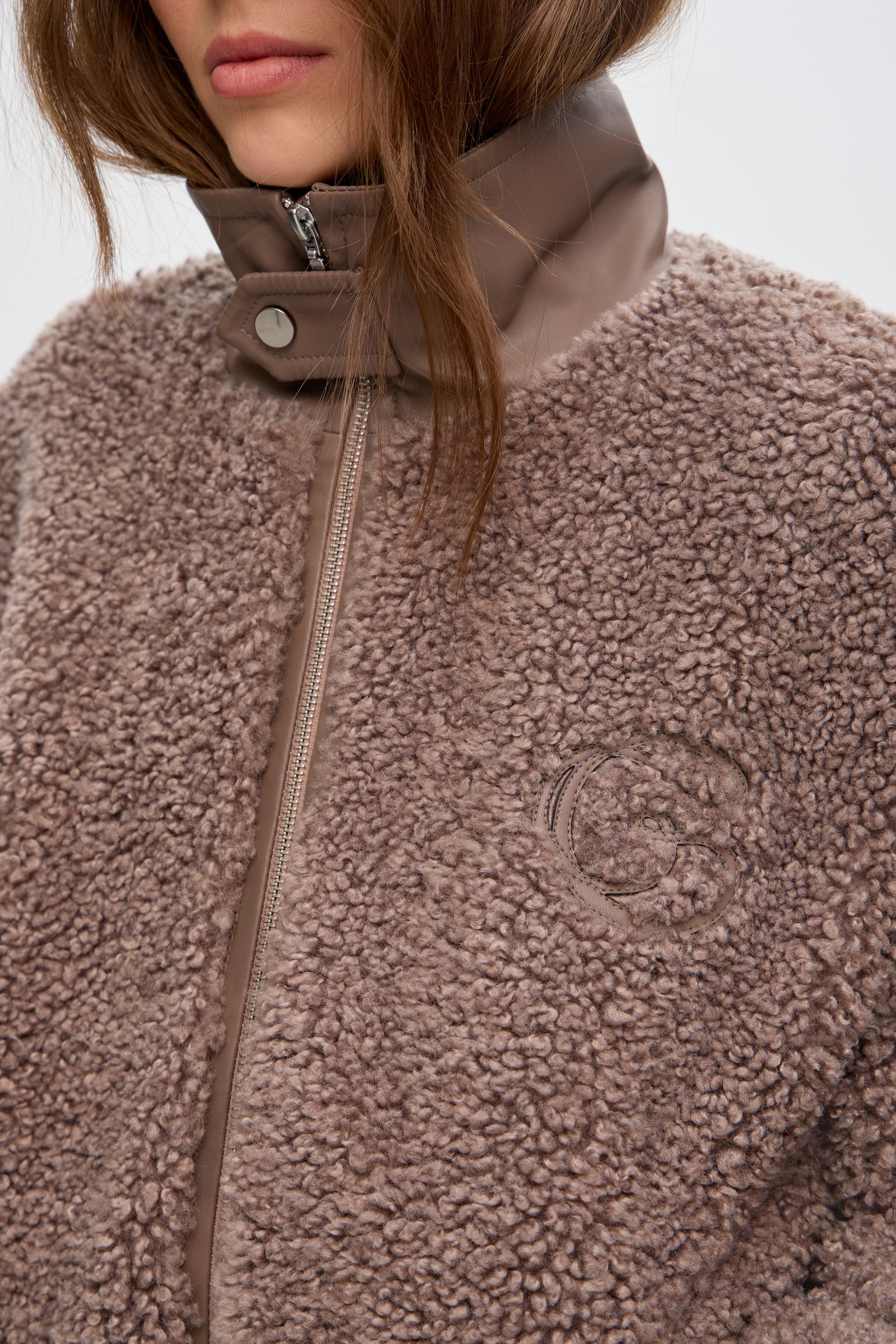 Fur bomber jacket