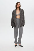 Fur shawl jacket