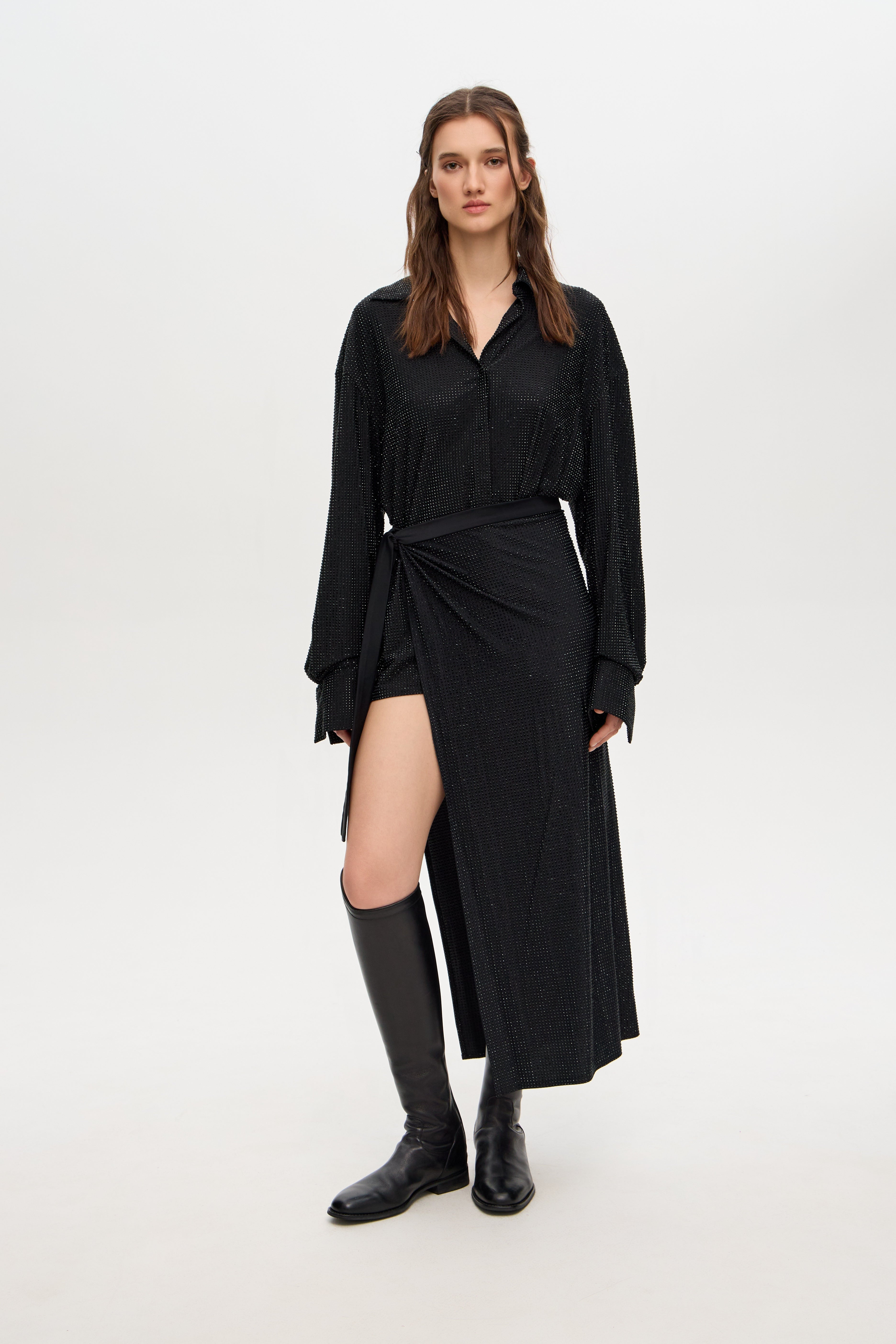 Crystal waist cape