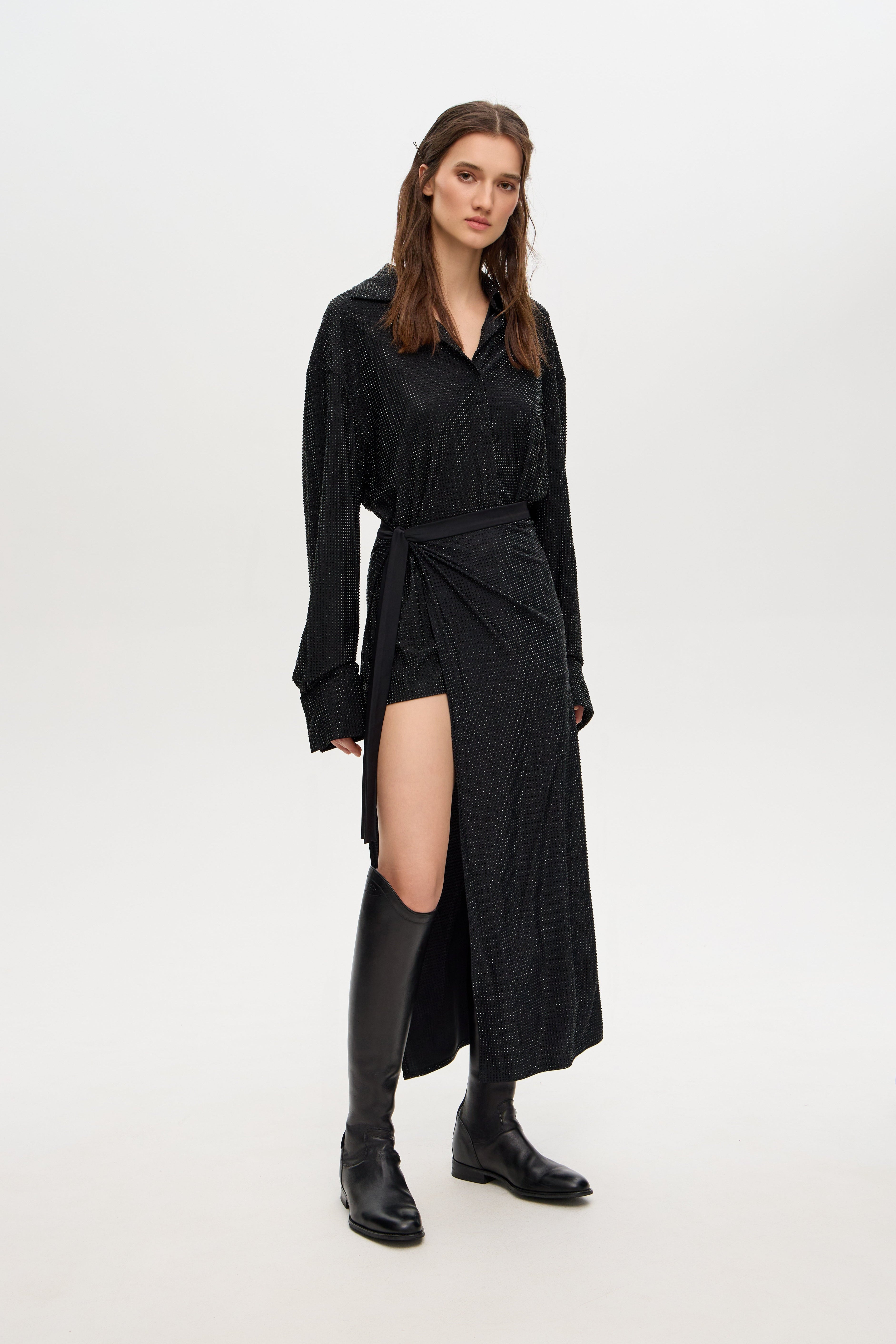 Crystal waist cape