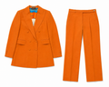 Handcrafted orange pantsuit by GASANOVA
