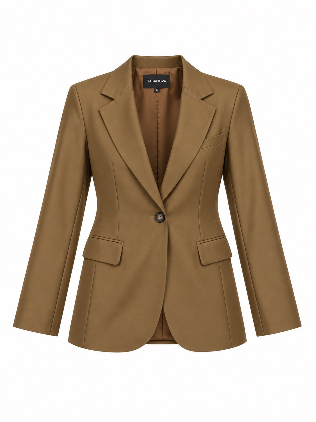 Brown handcrafted tailored blazer by GASANOVA
