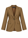 Brown handcrafted tailored blazer by GASANOVA